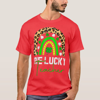 Camiseta Un afortunado maestro de belleza Rainbow Leopard S