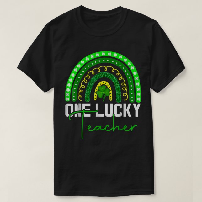 Camiseta Un afortunado maestro de belleza Rainbow Leopard S (Diseño del anverso)