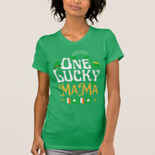 Camiseta Un afortunado mamá St Patricks Day Funny Irlandés
