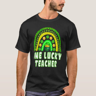 Camiseta Un afortunado profesor arcoiris en el día de Patri