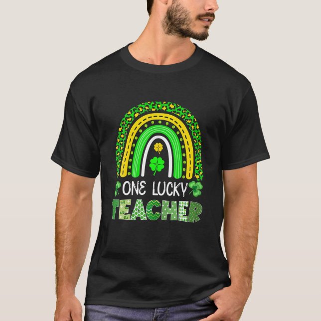 Camiseta Un Afortunado Profesor De Arcoiris En Reconocimien (Anverso)