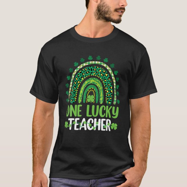 Camiseta Un Afortunado Profesor De Arcoiris En Reconocimien (Anverso)