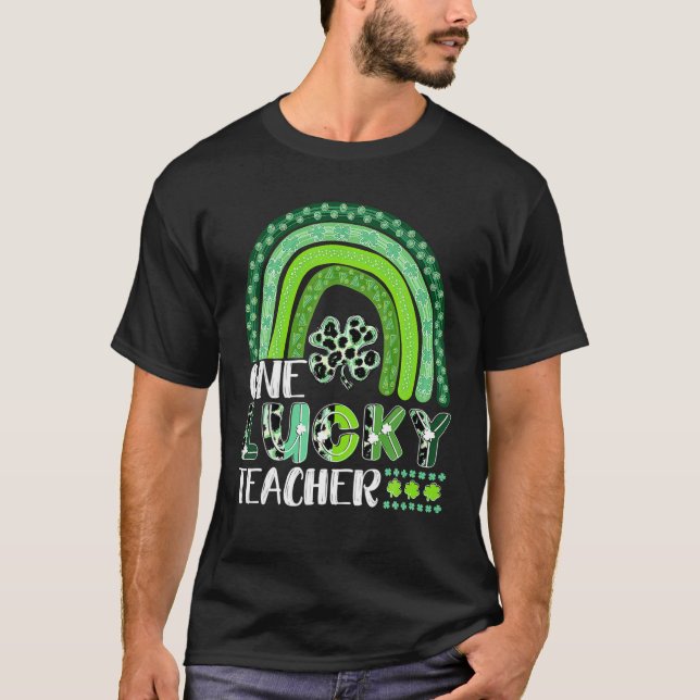 Camiseta Un Afortunado Profesor De Arcoiris En Reconocimien (Anverso)