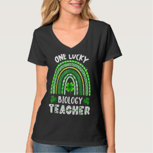 Camiseta Un afortunado profesor de biología Rainbow St Patr