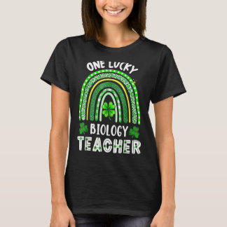 Camiseta Un afortunado profesor de biología Rainbow St Patr
