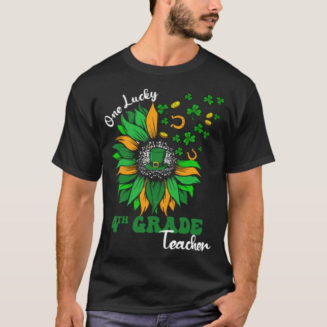 Camiseta Un afortunado profesor de cuarto grado (Anverso)