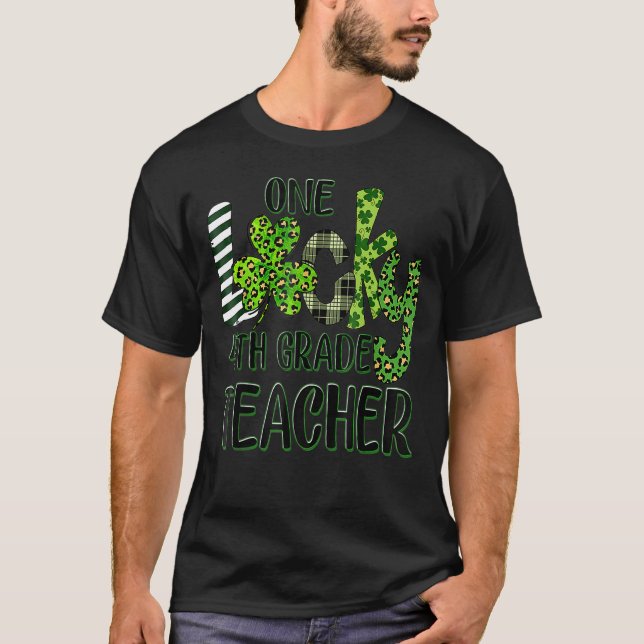 Camiseta Un afortunado profesor de cuarto grado St Patrick  (Anverso)