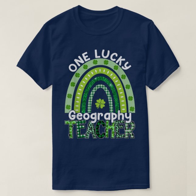 Camiseta Un afortunado profesor de geografía de St Patrick' (Diseño del anverso)