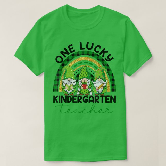 Camiseta Un afortunado profesor de guardería Gnome St Patri (Diseño del anverso)