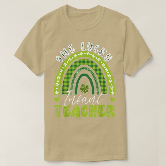Camiseta Un afortunado profesor de infantes Rainbow St Patr (Diseño del anverso)