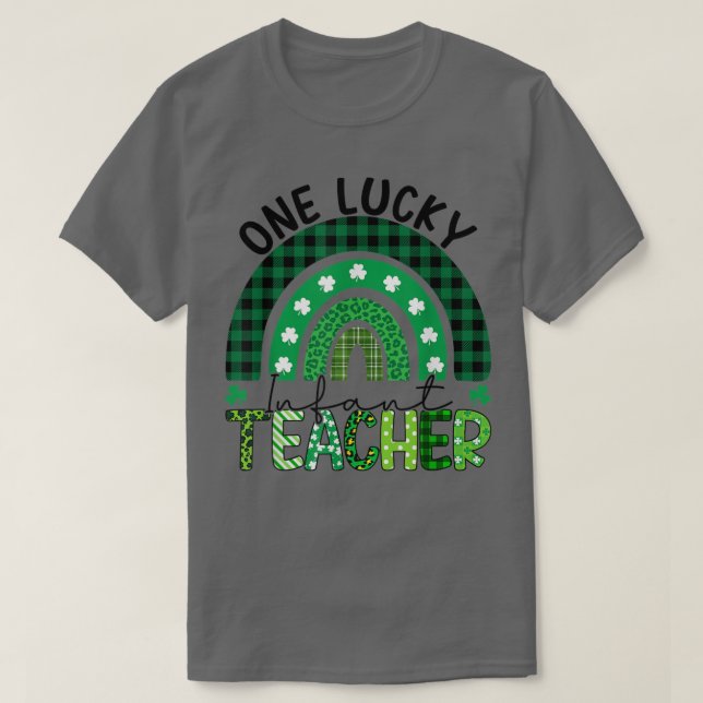 Camiseta Un afortunado profesor de infantes Rainbow St Patr (Diseño del anverso)