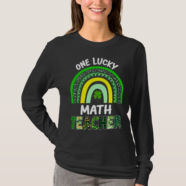 Camiseta Un afortunado profesor de matemáticas leopardo St  (Anverso)