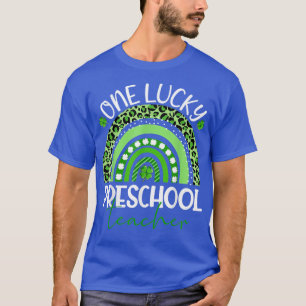 Camiseta Un afortunado profesor de preescolar leopardo arco