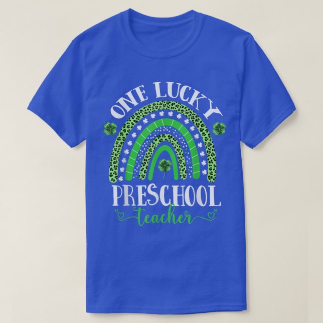 Camiseta Un afortunado profesor de preescolar St Patricks D (Diseño del anverso)
