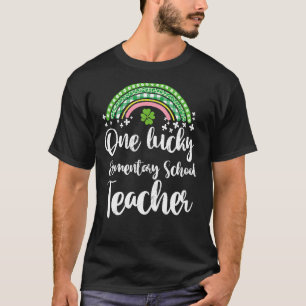 Camiseta Un afortunado profesor de primaria en Rainbow St P