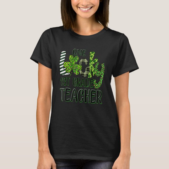 Camiseta Un afortunado profesor de primer grado St Patrick  (Anverso)