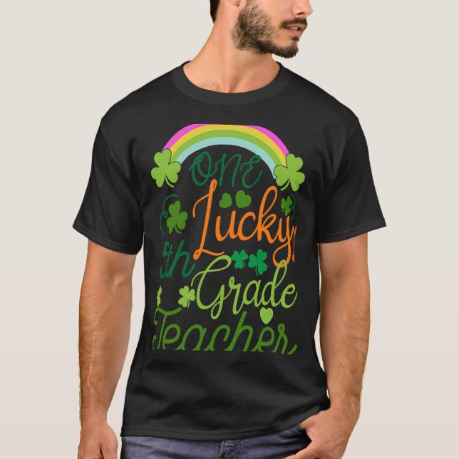 Camiseta Un afortunado profesor de quinto grado St Patricku (Anverso)