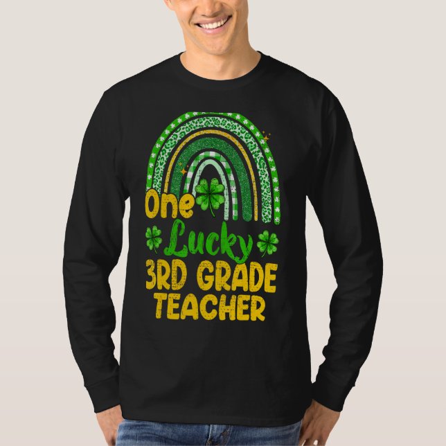 Camiseta Un afortunado profesor de tercer grado Rainbow Sha (Anverso)