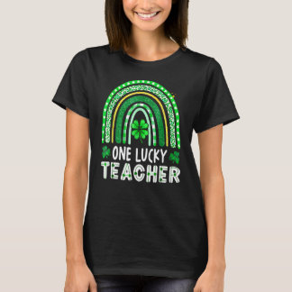 Camiseta Un afortunado profesor del leopardo arcoiris St Pa