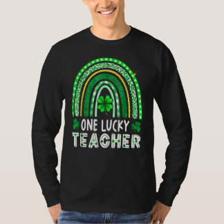 Camiseta Un afortunado profesor del leopardo arcoiris St Pa