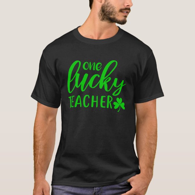 Camiseta Un afortunado profesor irlandés en San Patricio Dí (Anverso)