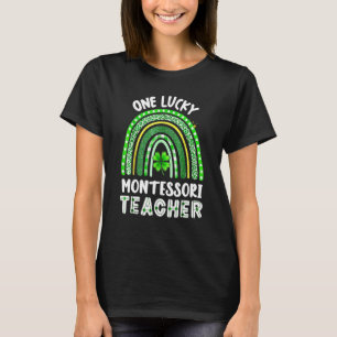 Camiseta Un afortunado profesor Montessori Rainbow St Patri