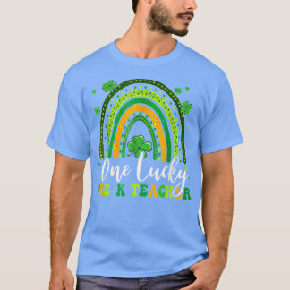 Camiseta Un afortunado profesor pre K Rainbow Shamrock de P