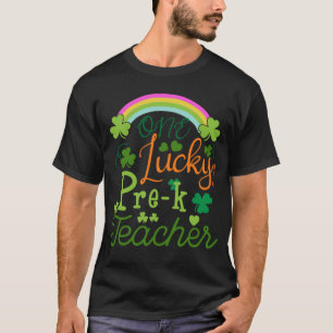 Camiseta Un afortunado profesor pre-K St Patricku2019s Day 