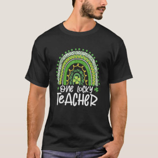 Camiseta Un afortunado profesor Rainbow Happy St Patricku20