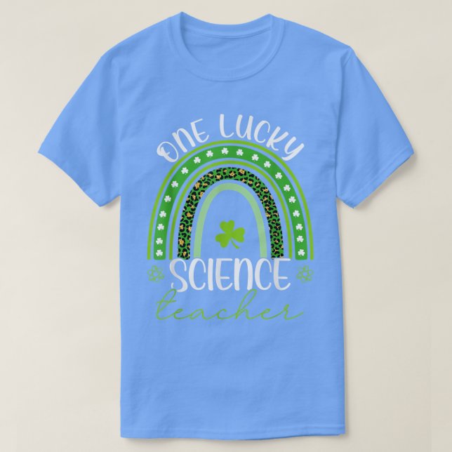 Camiseta Un afortunado profesor Rainbow St Patrick's Day Sc (Diseño del anverso)