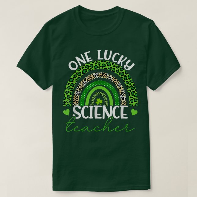 Camiseta Un afortunado profesor Rainbow St Patrick's Day Sc (Diseño del anverso)