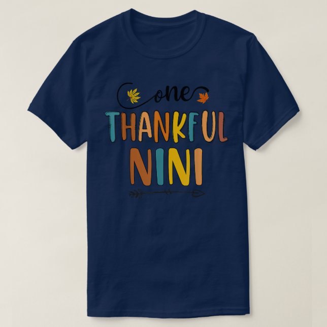 Camiseta Un Agradecido Día De Acción De Gracias Nini otoño (Diseño del anverso)
