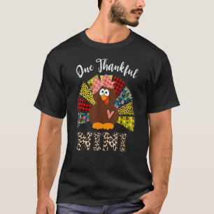 Camiseta Un agradecimiento a Nini Turkey Leopart Thankgivin
