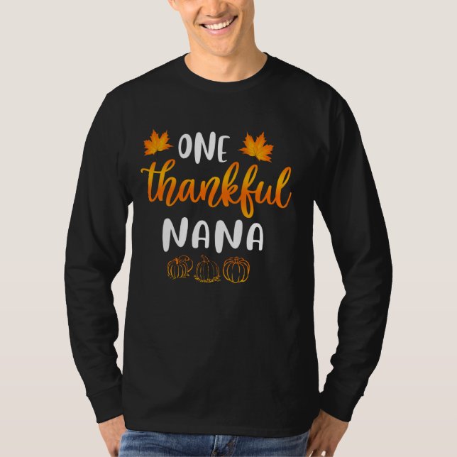 Camiseta Un Agradecimiento Nana Fall Acción de Gracias Otoñ (Anverso)