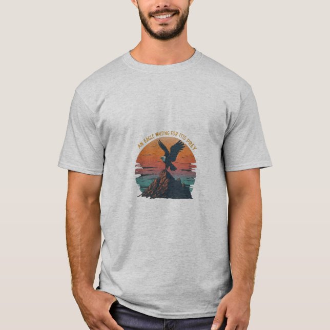 Camiseta Un águila esperando a su presa (Anverso)