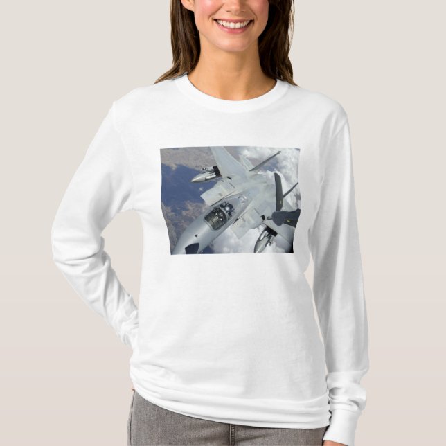 Camiseta Un águila F-15 se aleja de un KC-135 (Anverso)