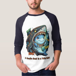 Camiseta Un alma gentil en una máscara salvaje Tiburón lind