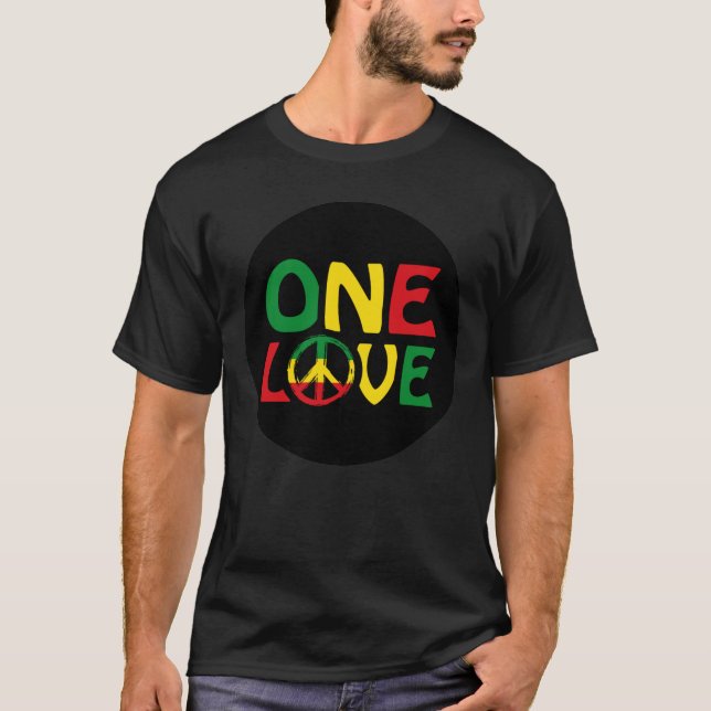 Camiseta Un amor, diseño de reggae (Anverso)