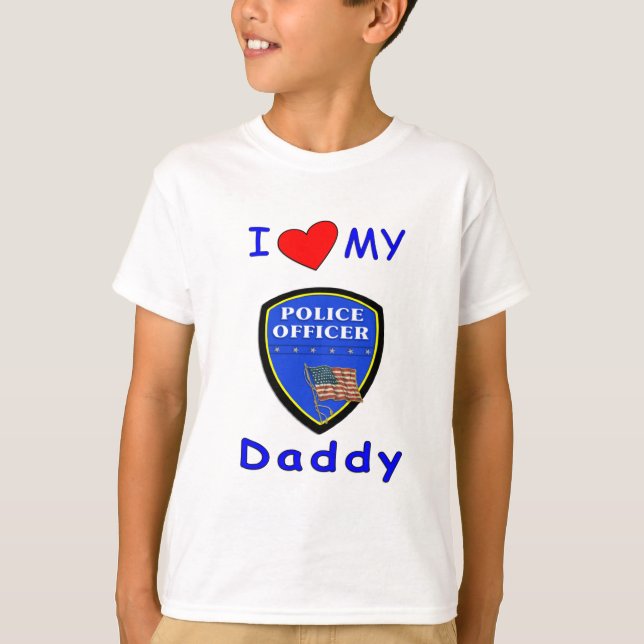 Camiseta Un amor mi papá de la policía (Anverso)