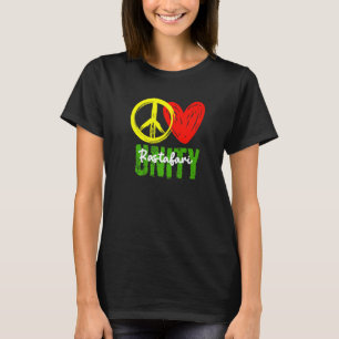 Camiseta Un amor Paz Amar Unidad Reggae Raíces Jamaica Ras