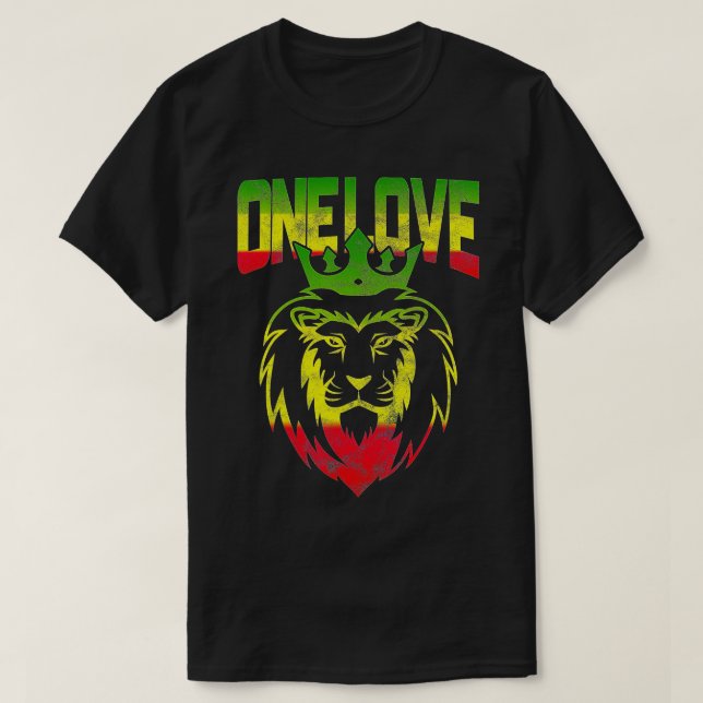Camiseta Un amor rasta el orgullo jamaiquino reggae african (Diseño del anverso)