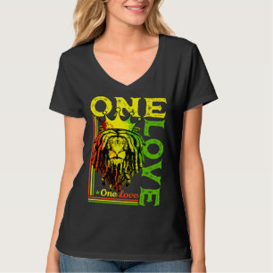 Camiseta Un Amor Rasta León Orgullo Jamaicano Reggae Africa