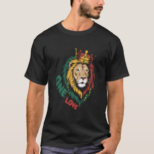 Camiseta Un Amor Rasta León Orgullo Jamaicano Reggae Africa