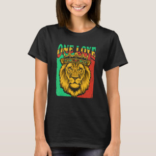 Camiseta Un Amor Rasta León Orgullo Jamaicano Reggae Africa