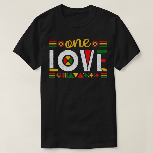 Camiseta Un amor rasta reggae Jamaica amante de la música p (Diseño del anverso)