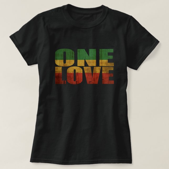 Camiseta UN AMOR Rojo, Oro y Verde (Diseño del anverso)