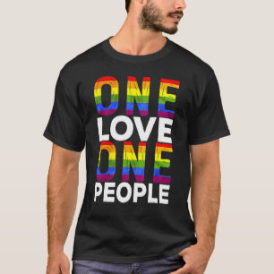 Camiseta Un amor un pueblo Arcoiris Bandera Lgbt Orgullo hu