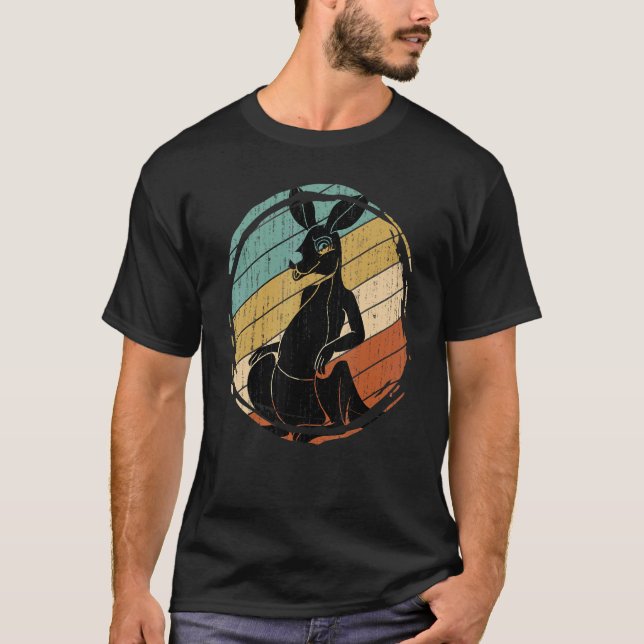 Camiseta Un animal australiano retro canguro (Anverso)