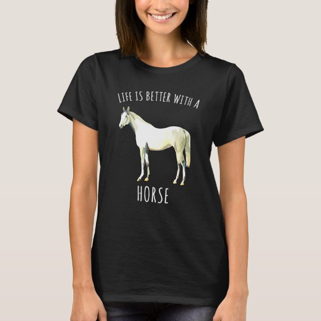 Camiseta Un animal de granja de caballos blanco (Anverso)