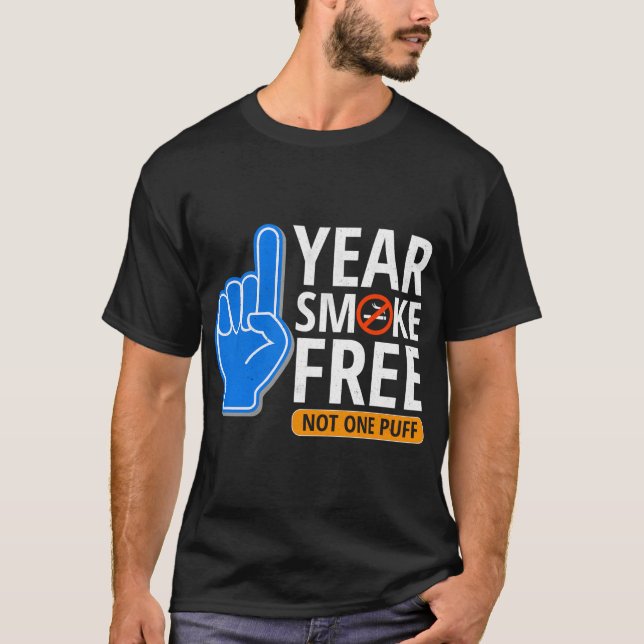 Camiseta Un año de aniversario libre de humo - Dejar de fum (Anverso)